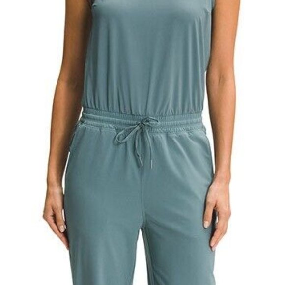 The North Face Women Elastic Waist Never Stop Wearing Jumpsuit Sz XL Goblin Blue - Picture 5 of 6